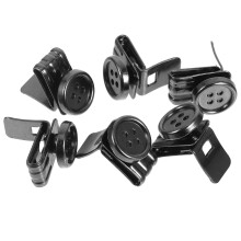 24Pcs Metal Pants Suspender Buttons Black Compact Lightweight Design