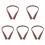 5Pcs Practical Brown PVC Under Door Draft Stopper Noise Blocker 4