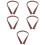 5Pcs Practical Brown PVC Under Door Draft Stopper Noise Blocker 9