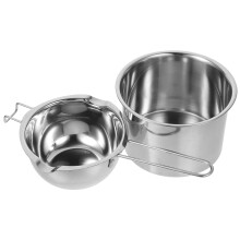 4Sets Compact Stainless Steel Double Boiler Pot for Wax Candle Melting