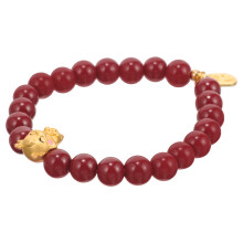 4Pcs Red Beaded Protection Bracelets Dragon Year Style for Women
