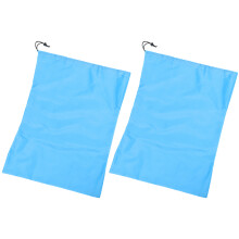 10Pcs Heavy Duty Blue Laundry Bag Foldable Drawstring for Travel Home