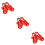 3Sets Baby Tableware Red Silicone Grip Stainless Steel Fork and Spoon 9