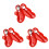 3Sets Baby Tableware Red Silicone Grip Stainless Steel Fork and Spoon 2