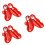 3Sets Baby Tableware Red Silicone Grip Stainless Steel Fork and Spoon 7