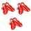 3Sets Baby Tableware Red Silicone Grip Stainless Steel Fork and Spoon 3