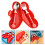 3Sets Baby Tableware Red Silicone Grip Stainless Steel Fork and Spoon 10