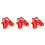 3Sets Baby Tableware Red Silicone Grip Stainless Steel Fork and Spoon 4