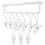 4Sets White Retractable Wardrobe Rod ABS Material Closet Pull-Out Rack 3