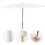 2Pcs White Romantic Oilpaper Umbrella Bamboo Dancing Performance Props 11