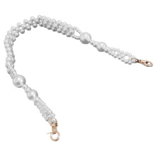 3Pcs White Pearl Purse Chain Replacement Strap Durable Metal Plastic