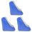 3Pcs Durable Blue PVC Skates Shoe Pouch Roller Skate Storage Organizer 4
