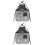 2Pcs Black Polyester Barber Apron for Men with Equipment 6