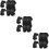 3Sets Black Kids Roller Skating Knee Elbow Wrist Set 9