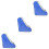 3Pcs Durable Blue PVC Skates Shoe Pouch Roller Skate Storage Organizer 7