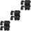 3Sets Black Kids Roller Skating Knee Elbow Wrist Set 5