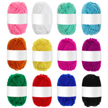 24Pcs Chunky Yarn for Knitting and Crochet Assorted Color Wool Yarns