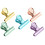 10Pcs Decorative Assorted Color Multi-Function Office Paper Clamps Set 6