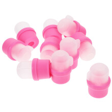 40Pcs Comfortable Pink Resin Nail Polish Removal Soaker Caps