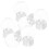 24Pcs White Plastic DIY Snow Globe Jars for Craft Display Cases 3