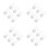 24Pcs White Plastic DIY Snow Globe Jars for Craft Display Cases 7