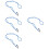 4Pcs Blue Nylon Multi-Function Anti-Lost Glove Straps for Kids 8