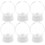 24Pcs White Plastic DIY Snow Globe Jars for Craft Display Cases 2
