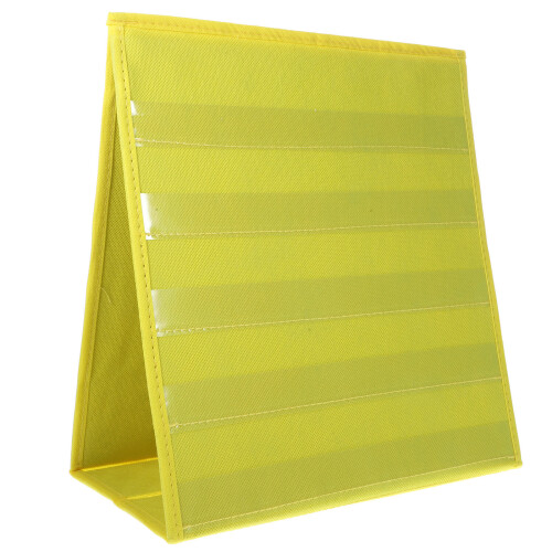 2Pcs Portable Pocket Chart for Kids Learning Yellow Desktop Stand 2