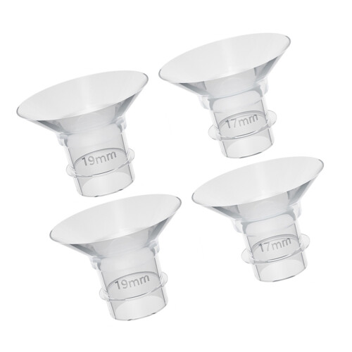 8Pcs Wearable Breast Pump Flange Inserts Soft Transparent Silicone Kit 1