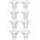 8Pcs Wearable Breast Pump Flange Inserts Soft Transparent Silicone Kit 7