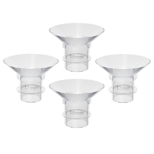 8Pcs Wearable Breast Pump Flange Inserts Soft Transparent Silicone Kit 2