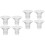 8Pcs Wearable Breast Pump Flange Inserts Soft Transparent Silicone Kit 6