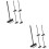 10Pcs Plastic Mini Rake Tools Black Sand Garden Rake Set for Desk 8