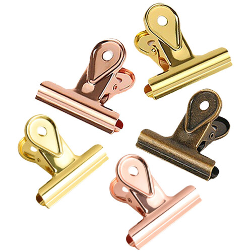 10Pcs Decorative Assorted Color Multi-Function Office Paper Clamps Set 1