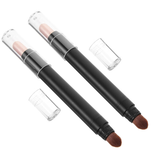 4Pcs Eye Makeup Stick Set Black ABS Eye Shadow Brush for Makeup