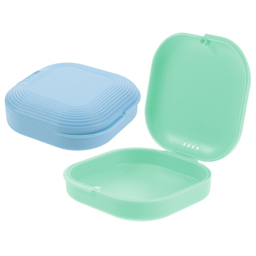 6Pcs Durable Retainer Carrying Box with Built-in Mirror for Storage 1