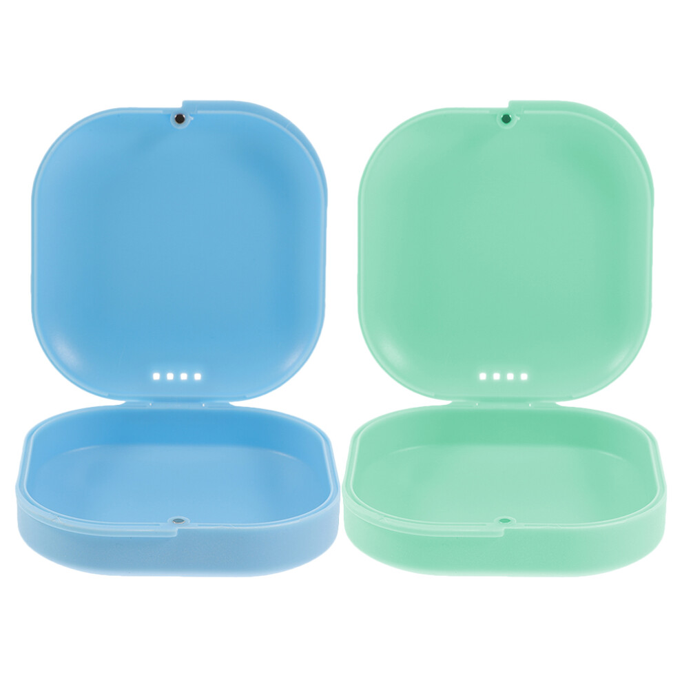 Ohphcall 6Pcs Durable Retainer Carrying Box With Built-In Mirror For Storage