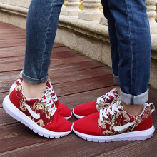 (Red,40Foot Length25cm/10in)Sneaker Mesh Laufschuhe Damen Sommer Atmungsaktiv Outdoor Blumenmuster