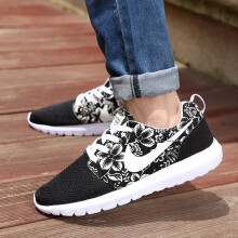 (Black,43Foot Length26.5cm/10.43in)Sneakers Mesh Running Shoes Women Summer Breathable Outdoor Floral Patterns