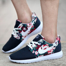(Blue,44Foot Length27cm/10.63in)Sneakers Mesh Running Shoes Women Summer Breathable Outdoor Floral Patterns