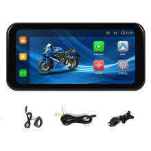6.25inch Motorcycle DVR Wireless Carplay Screen Portable Motorcycle Navigation Android Auto Monitor Multimedia Player