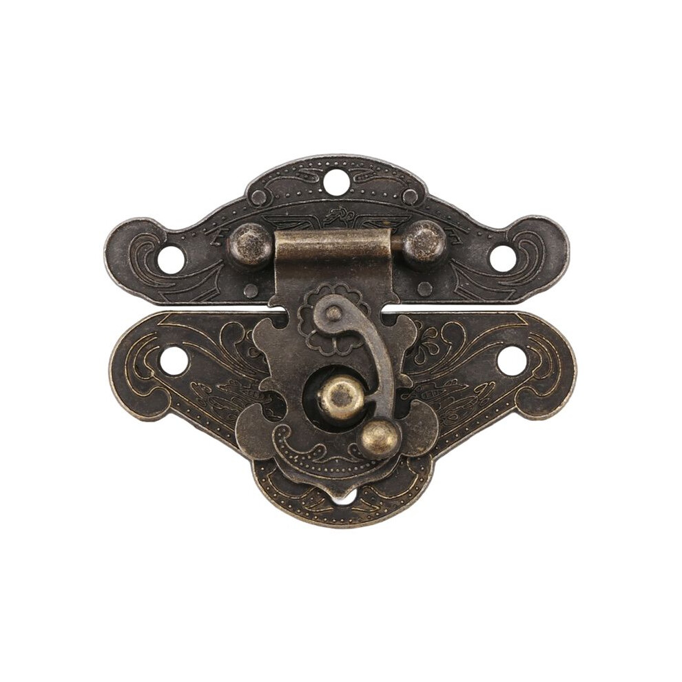 Antique Retro Vintage Decorative Wooden Jewelry Box Hasp Pad Chest Lock Size:medium 6032910489495