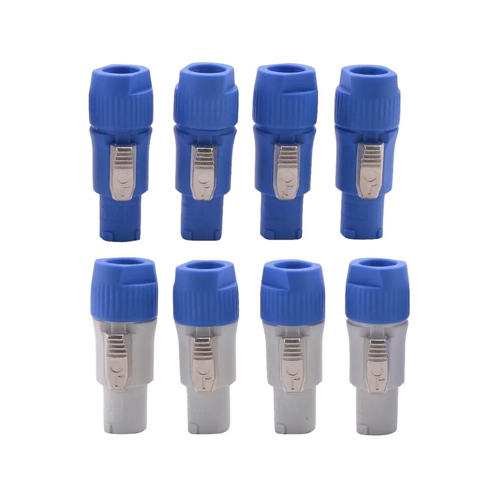 8Pcs Powercon 3 Pin Speaker Chassis Adapter Nac3fca Nac3fcb Powercon Connector 3Pins 20A 250V Powercon Male Plug White 4713517876124