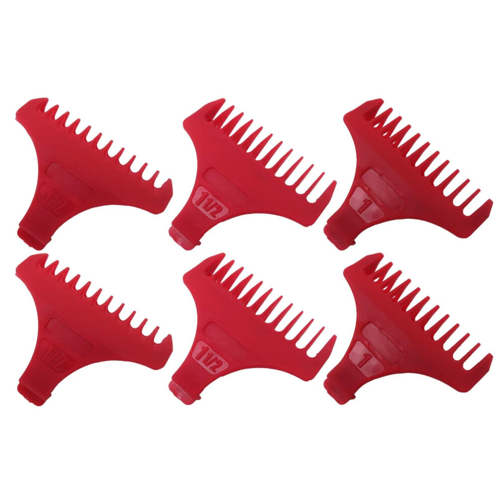 Red Guides Set Of 3 Replacement Guards For Wahl 5 Star Detailer T Wide Blade #2215