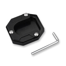 Motorcycle Kickstand Foot Side Stand Extension Pad Support Plate for Voge SR250GT Sr250gt Black