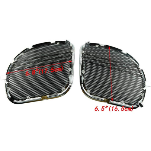 Chrome Speaker Grills Protective Mesh Covers for Harley Road Glide FLTRX 20152018 2