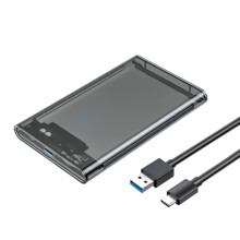 Boîtier de disque dur gris bleu 2,5 pouces pour une-usb3.1