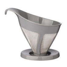 Kleiner Pour-Over-Kaffeetropfer, wiederverwendbar,-Grau
