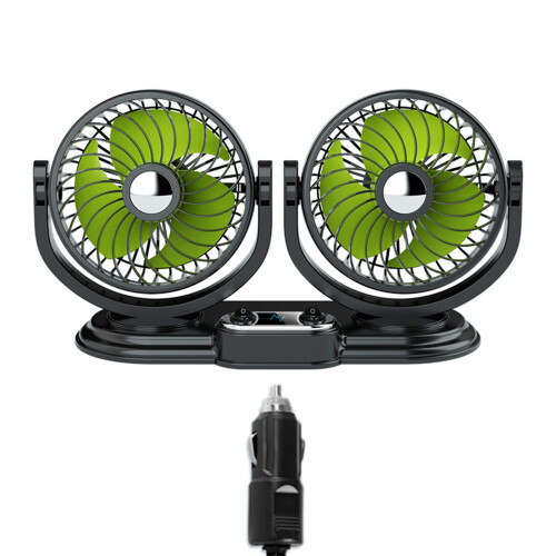 2 versnellingen Mini-autokoelventilator Draagbare-12V
