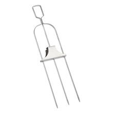 3-Wegspiesjes, Metalen Spiesjes voor Grillen, 3-Polige Barbecuespies, Metalen Grillspies met Duwstang